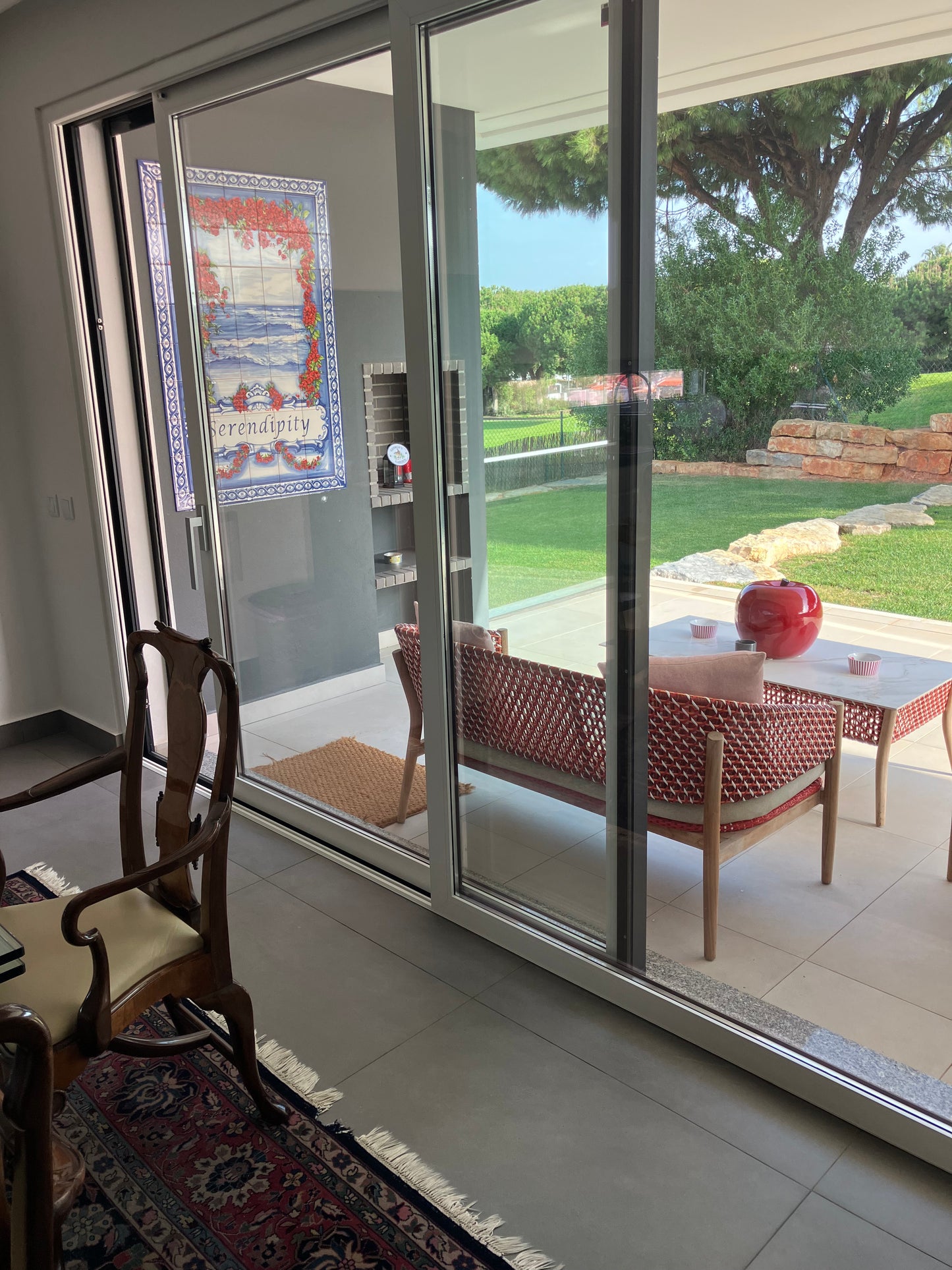 "Serendipity". A set of 70 individual tiles. Fireplace project (Algarve, Portugal)