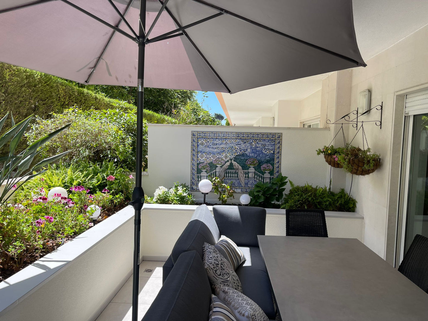 "Sintra". A set of 70 glazed ceramic tiles. Patio project.
