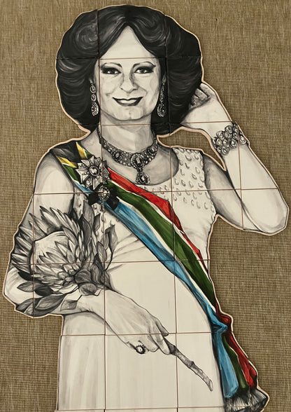 "Evita". A set of 20 individual tiles. Hallway project (Netherlands)
