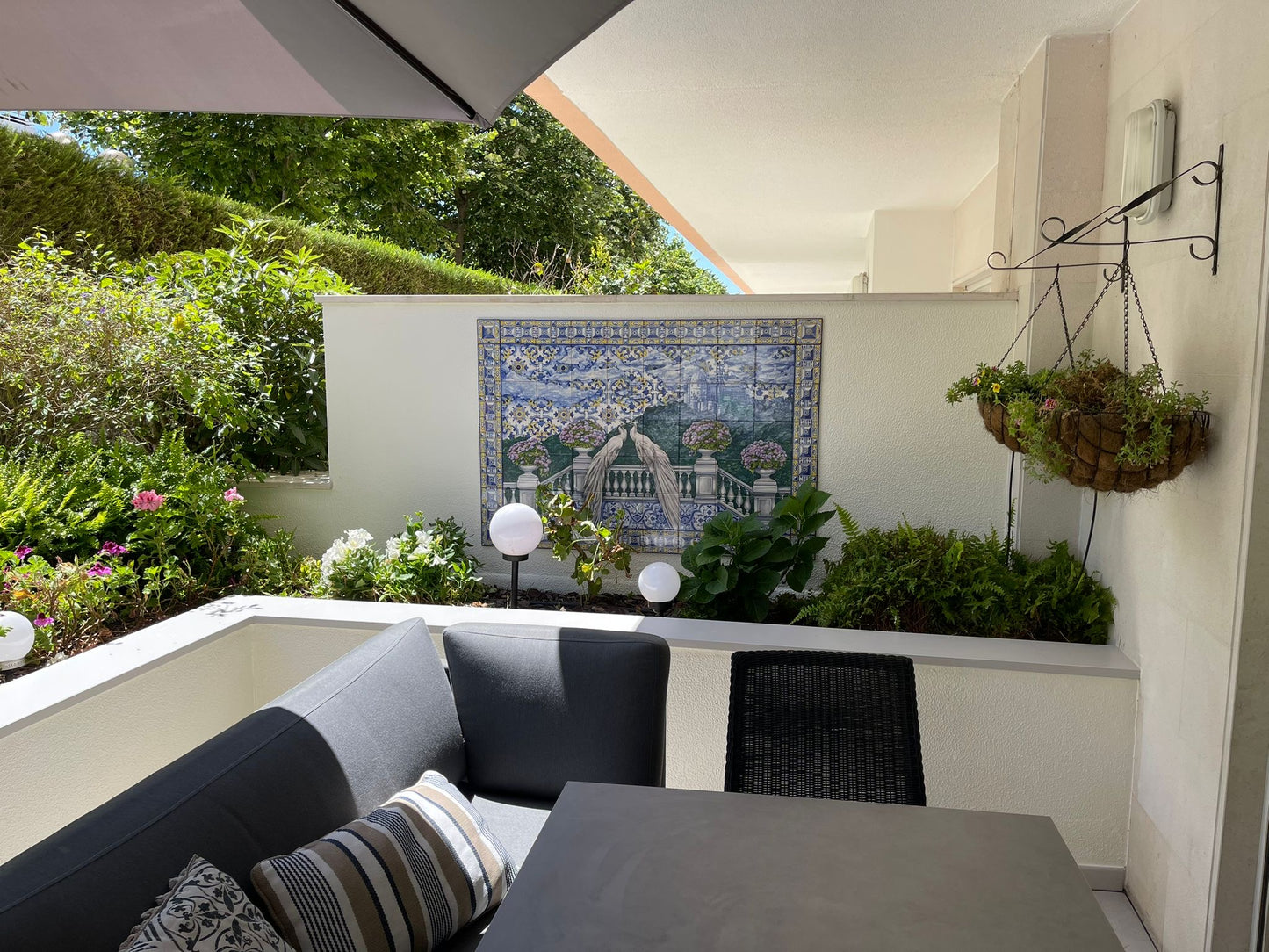 "Sintra". A set of 70 glazed ceramic tiles. Patio project.